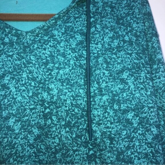 Athleta Sundown Alliance Hoodie S Teal Ribbed  Ties Long Sleeves Athleisure Yoga - Picture 8 of 11